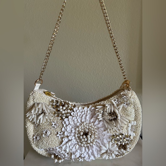 Handbags - Chic Black Satin Clutch with Rhinestone Accents